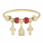 ABR1228-1 12pk Virgen de Guadalupe Dangle Stretch Bracelet