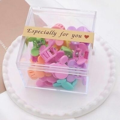 12pk Gift Box Mouse Head Tiny Hair Clip