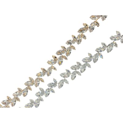 Oval Marquise Crystal Bendable Hair Deco Comb