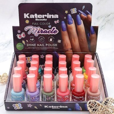 24pk Multi Color Shine Nail Polish