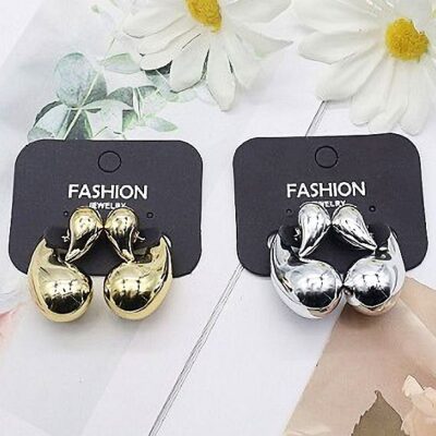 12pk Water Drop 3D Stud Earrings