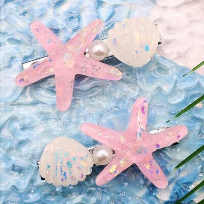 12pk Starfish Clam Ocean Theme Clip