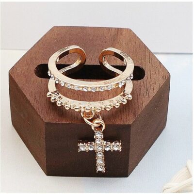 12pk Adjustable Dangle Cross Rings