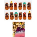 12pk Capybara Figures Cellphone Monitor Deco