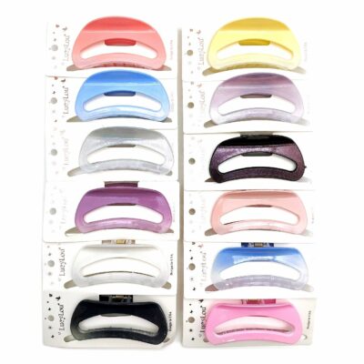 Half Circle Glossy Pastel Hair Claw