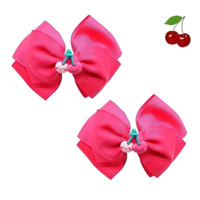 12pk Fruits Theme Kids Hair Bow Clip