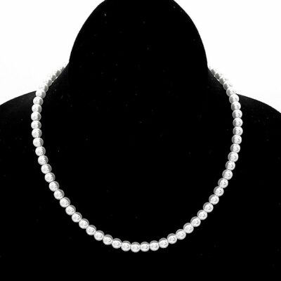 Elegant Simple Chic Fuax Pearls Necklace 6mm