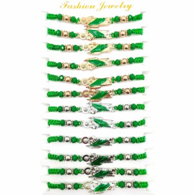 Green Saint Jude Religious String Bracelet