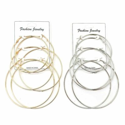 Multi Size Medium Large Hoop Earrings