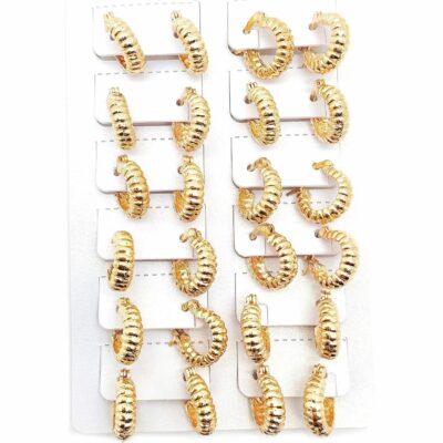 Textured Mini Hoop Earrings