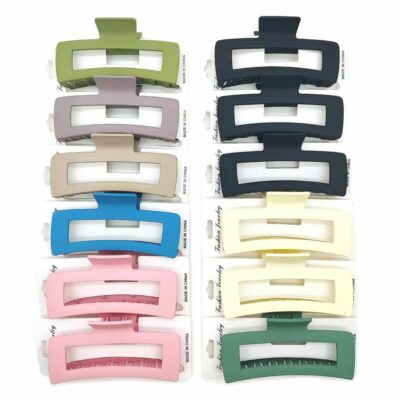 Matt Pastel Rectangle Hair Claw Headpiece