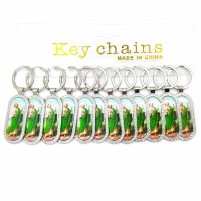 San Judas Tadeo Keychain: Keyring Bag Charm
