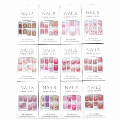 Fashion Design Press On Toenails Set