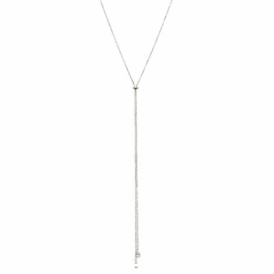 Long Tassel Pearl Drop Chain Necklace
