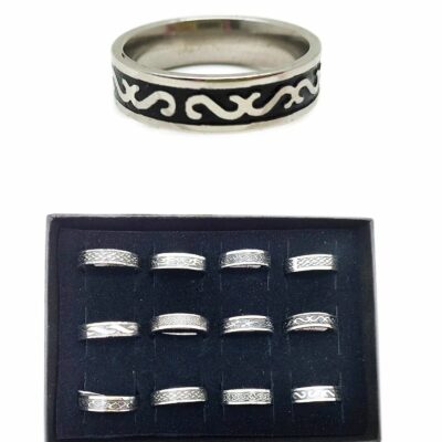 Stainless Steel Pattern Ring