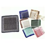 12pk Chain Pattern Silky Feel Satin Square Bandanas