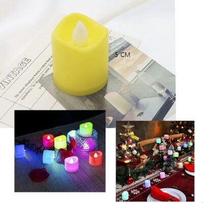24pk Smokeless Colorful Electric Battery Candle Gift Set