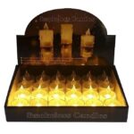 24pk Smokeless Clear Electric Battery Candle Set