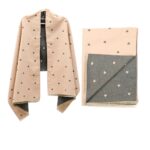 12pk Reversible Heart Dot Cashmere Feel Tassel Scarf