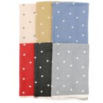 12pk Reversible Heart Dot Cashmere Feel Tassel Scarf