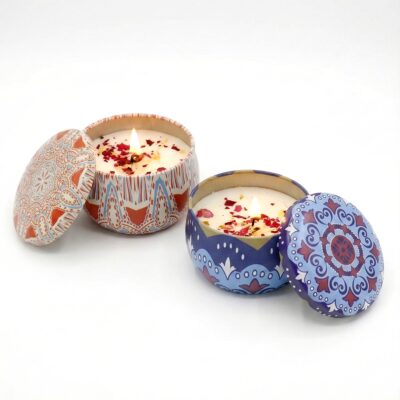 Bohemian Mandala Scented Candle Gift Set Petals