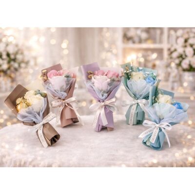 Mini Soap Flower Bouquet Valentine Mix Rose Flower