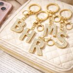 Bling Initial Alphabet Key Chain Bag Charm