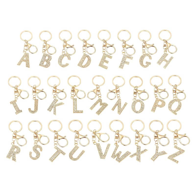 Bling Initial Alphabet Key Chain Bag Charm