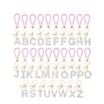 Bling Initial Alphabet Strap Key Chain Bag Charm