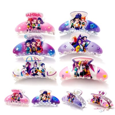 12pk Kpop Girls Toons Hair Claw Clip