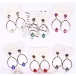 12pk Dazzling Big Circle Dangle Earrings