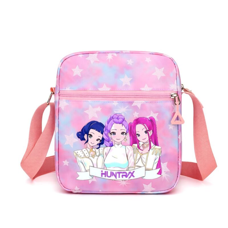 Kpop Girls Cartoon Print Crossbody Bag Pink