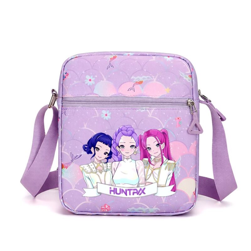 Kpop Girls Cartoon Print Crossbody Bag Lavender