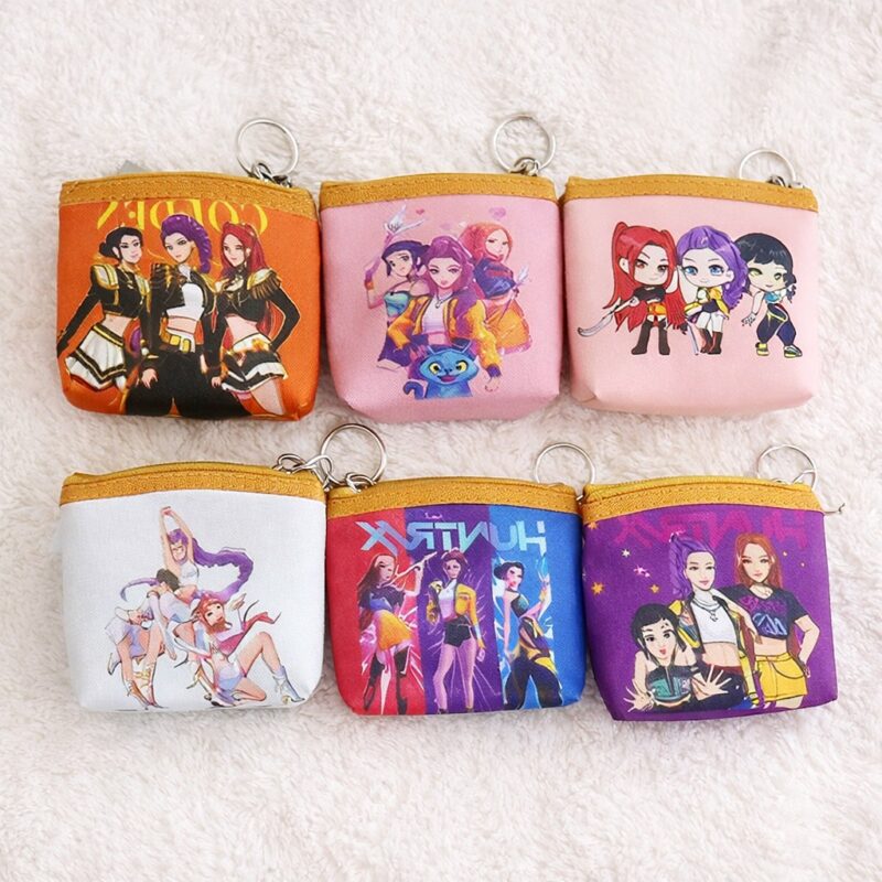 12pk Kpop Girls Coin Purse Zipper Pouch Kids Teens