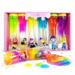 6pk K-Pop Girls Figure Glitter Crystal Slime Toy