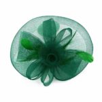 FF805GR Mesh Flower Fascinator Kentucky Derby Teaparty Tulle Elegant Chic