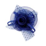 Mesh Flower Fascinator Kentucky Derby Teaparty Tulle Polka Dot Chic