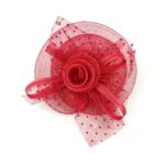 Mesh Flower Fascinator Kentucky Derby Teaparty Tulle Polka Dot Chic