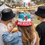 FHH-003-02 12pk Mexico Flag Reversible Bucket Hat Embroidered