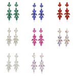 JE7304 Marquise Teardrop Crystal Casting Dangle Earrings