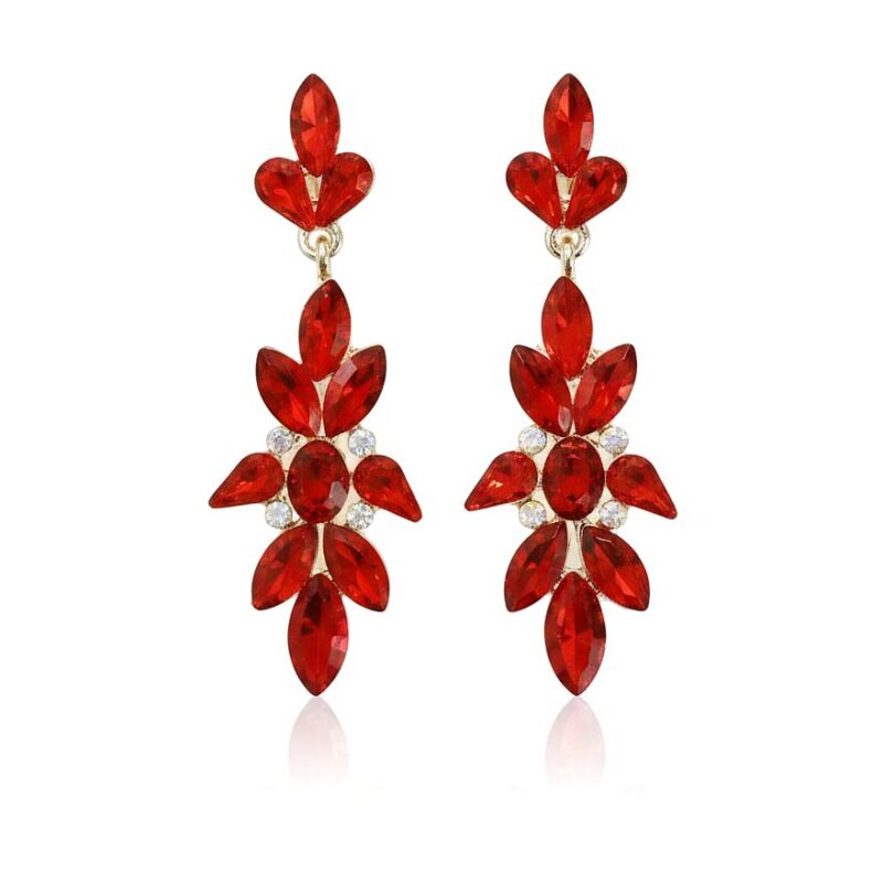 Marquise Teardrop Crystal Casting Dangle Earrings