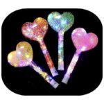 12PK LED Heart Shape Glow Wand Light Stick Party Festival