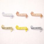 12pk Bling Glitter Happy Birthday Multi Color Sash