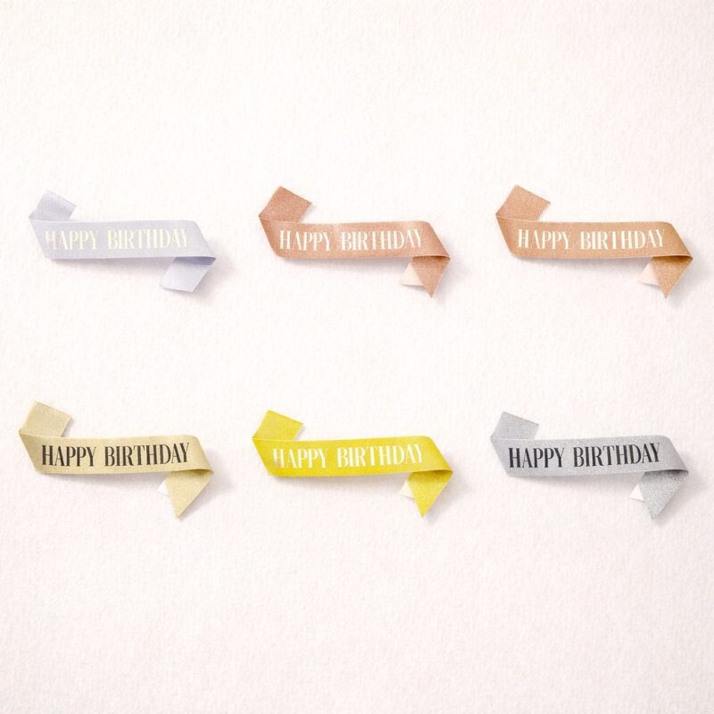 12pk Bling Glitter Happy Birthday Multi Color Sash
