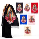 12pk Our Lady Guadalup Mary Tassel Scarf