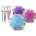 4pk Funny Character Kids Automatic Umbrella
