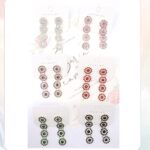 12pk Assorted Color Rhinestone Sun Flower Dangle Earrings