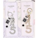 12pk Number Five Fashion Keychain Perfume Charm Gift Accessory