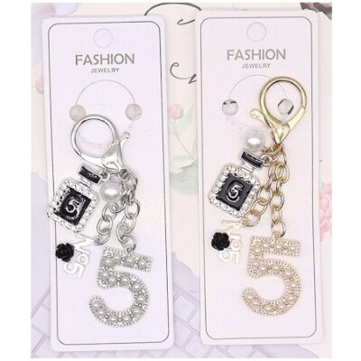 12pk Number Five Fashion Keychain Perfume Charm Gift Accessory