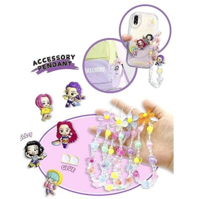 Kpop Girl Backpack Charm Set Cute Bag Pendant Keychain Toy DIY Charm Accessories